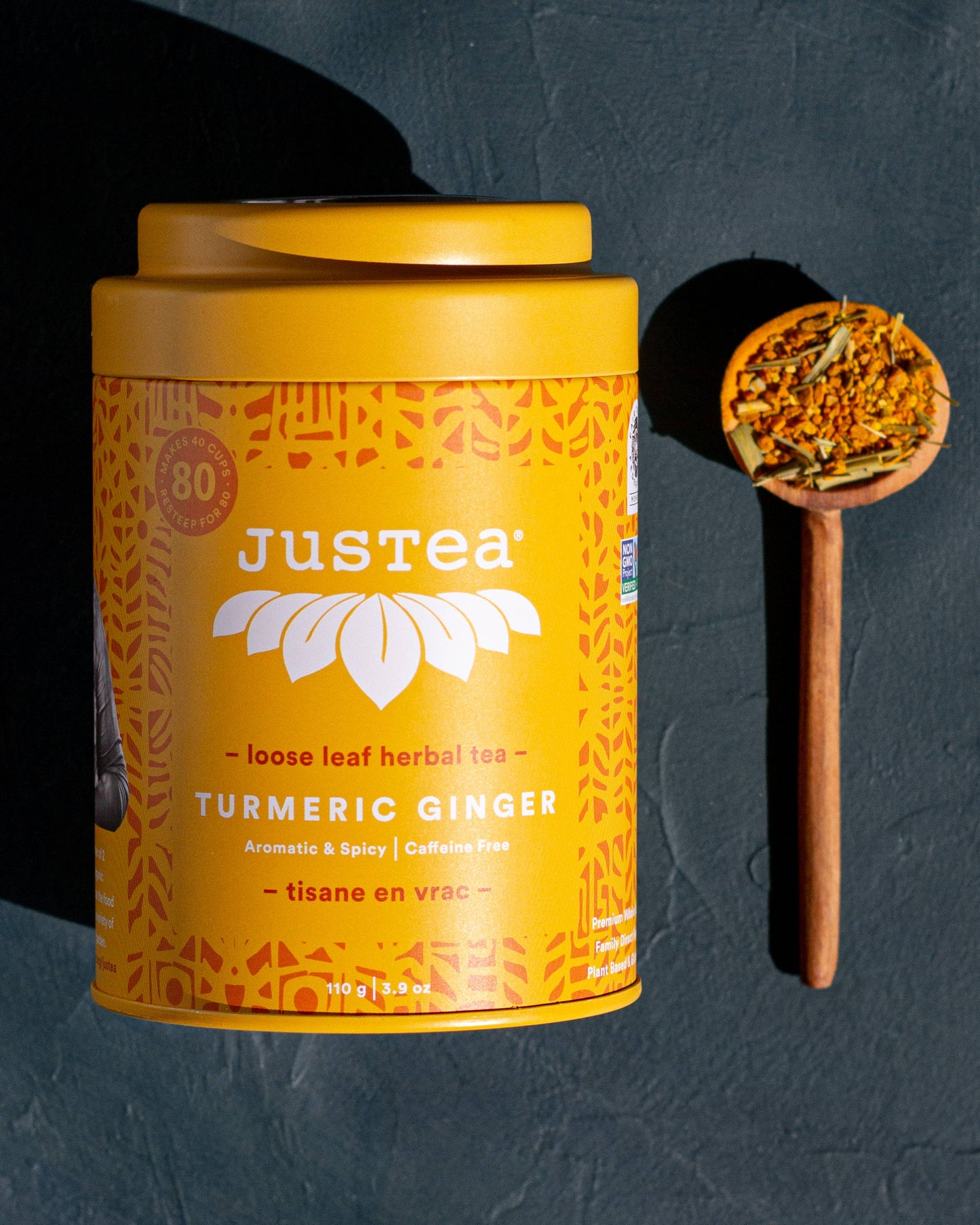 Turmeric Ginger Tin & Spoon - Organic, Fair-Trade Herbal Tea