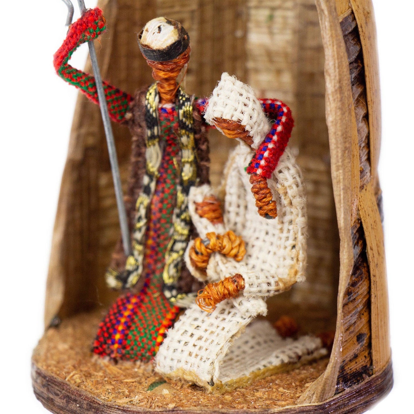 Banana Fiber Holy Family Nativity Christmas Ornament