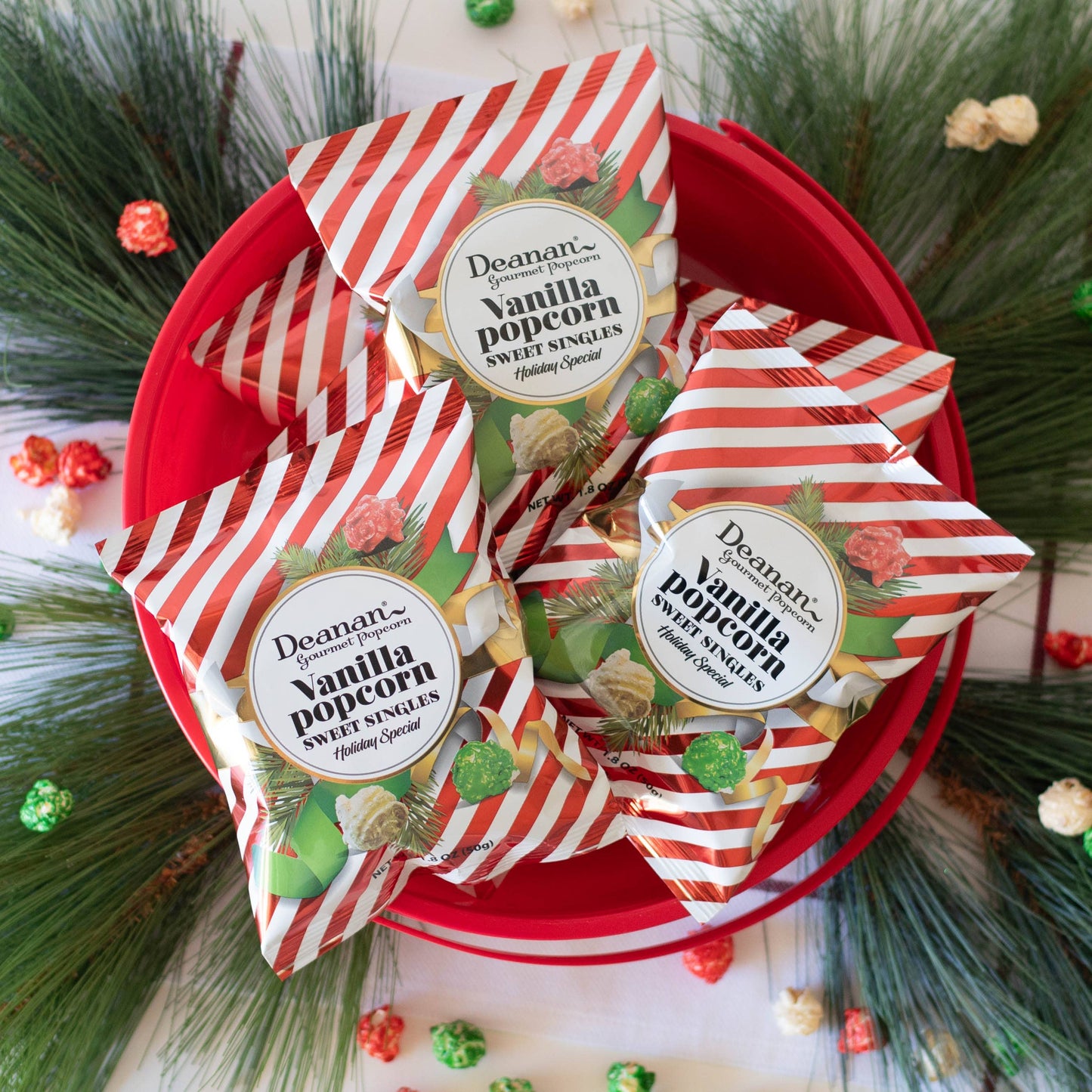 Holiday Sampler - "Sweet Singles"  Red & Stripe - 100 Count