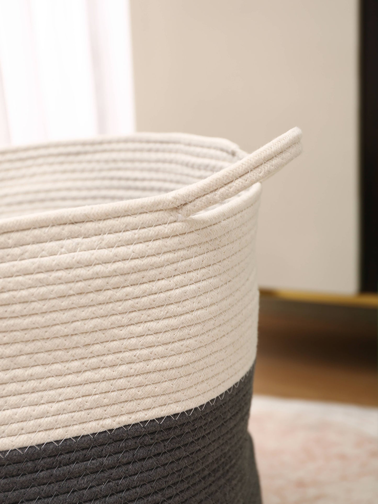 Large Handmade Cotton Rope Storage Basket Laundry hamper