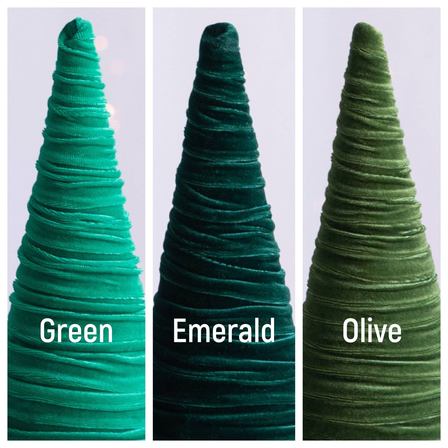 Cone Velvet Small, Bookshelf Decor, Mantel Accent Best Color