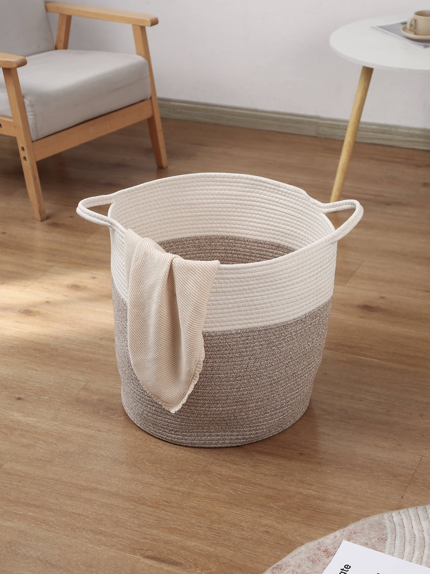 Large Handmade Cotton Rope Storage Basket Laundry hamper