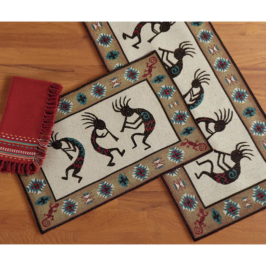 Kokopelli Tapestry Table Runner