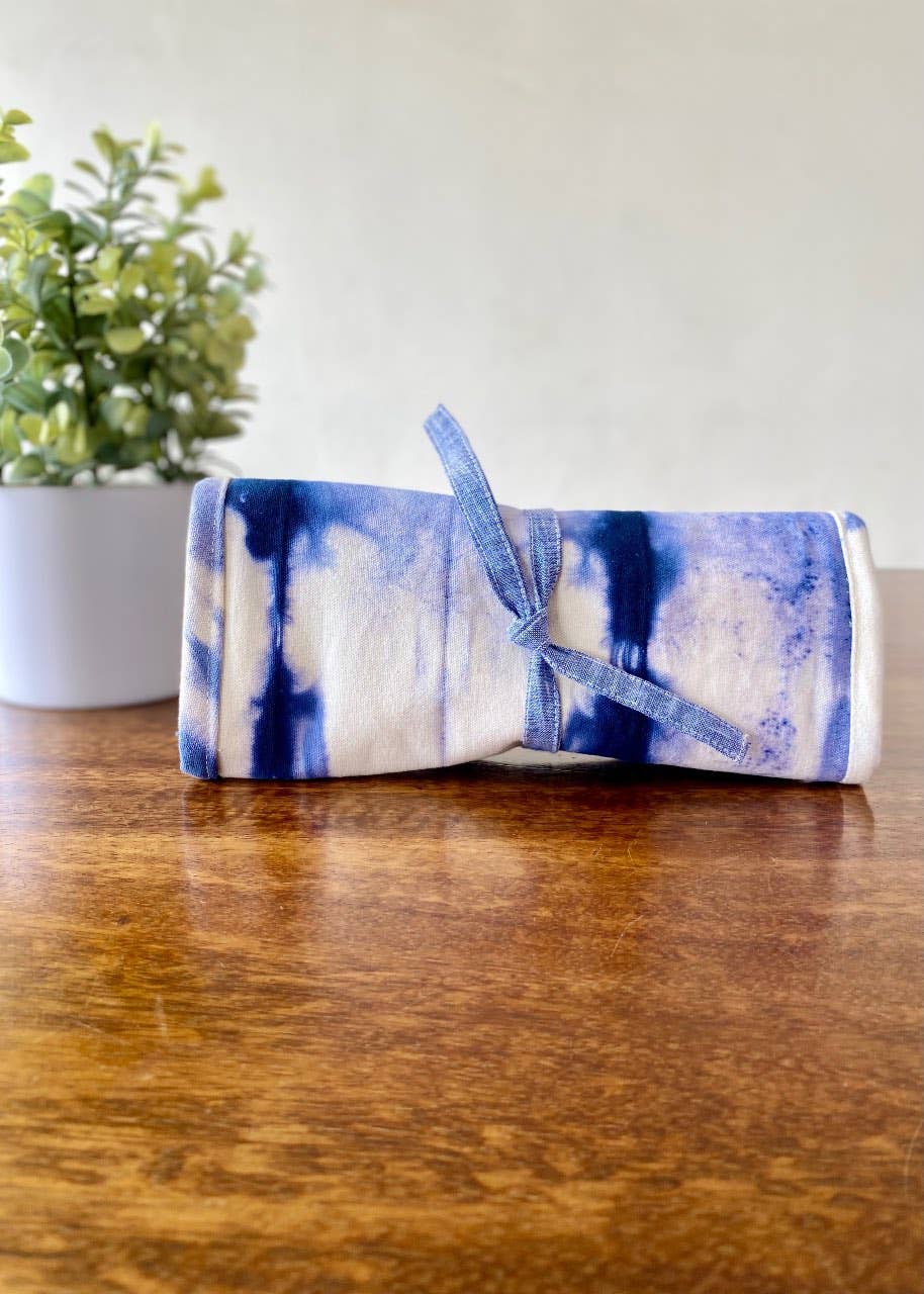 Shibori Makeup Brush Roll