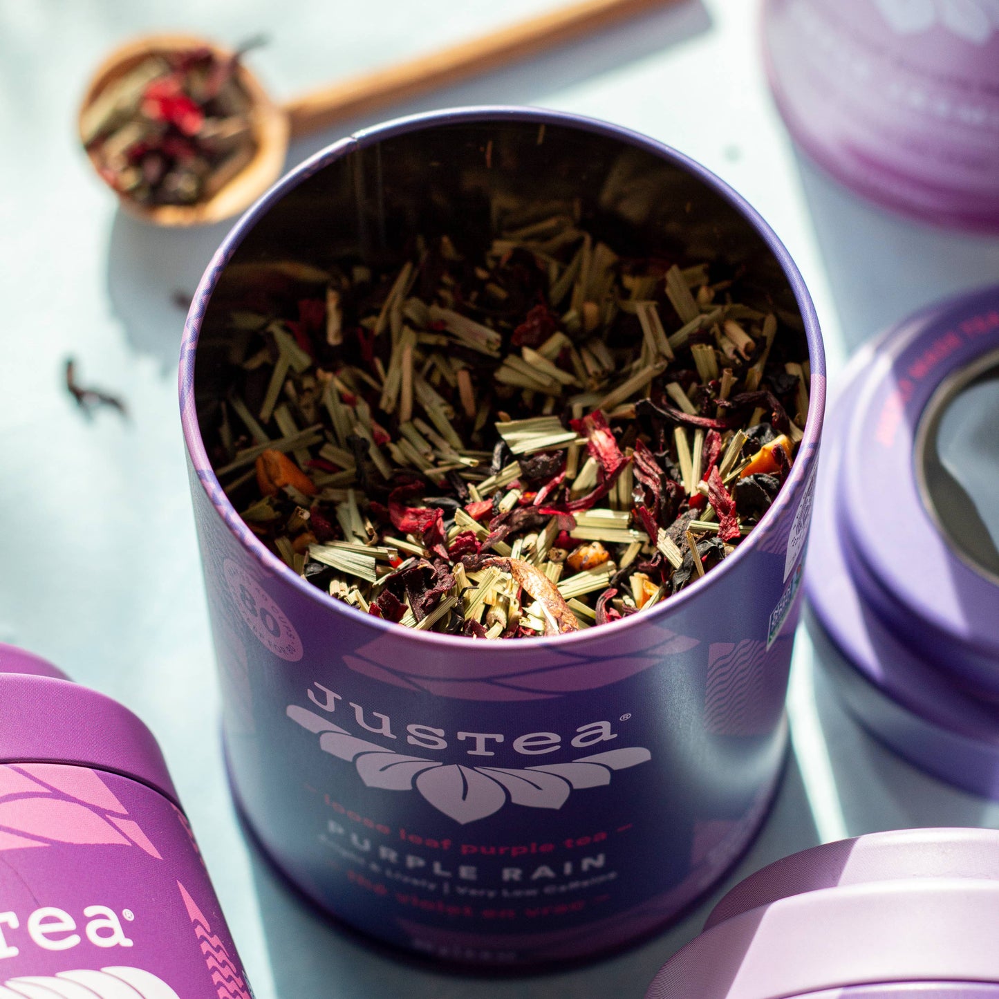 Purple Rain Tin with Spoon - Organic, Fair-Trade, Purple Tea