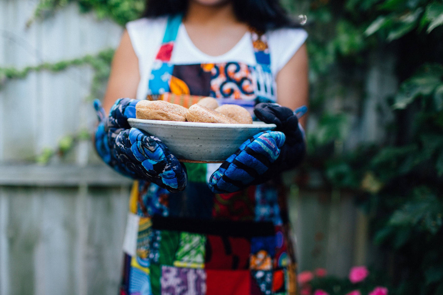 African Fabric Oven Mitt