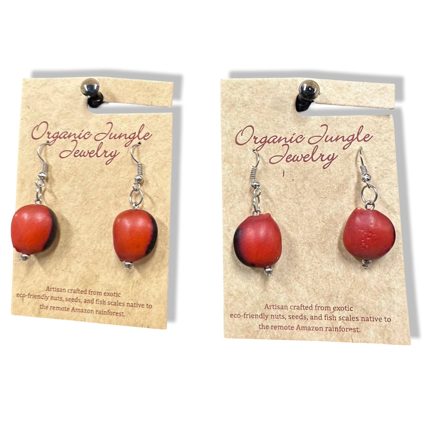 Peruvian Huayruro Earrings Seeds Bunch Design