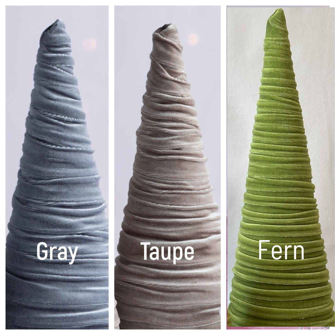 Cone Velvet Small, Bookshelf Decor, Mantel Accent Best Color