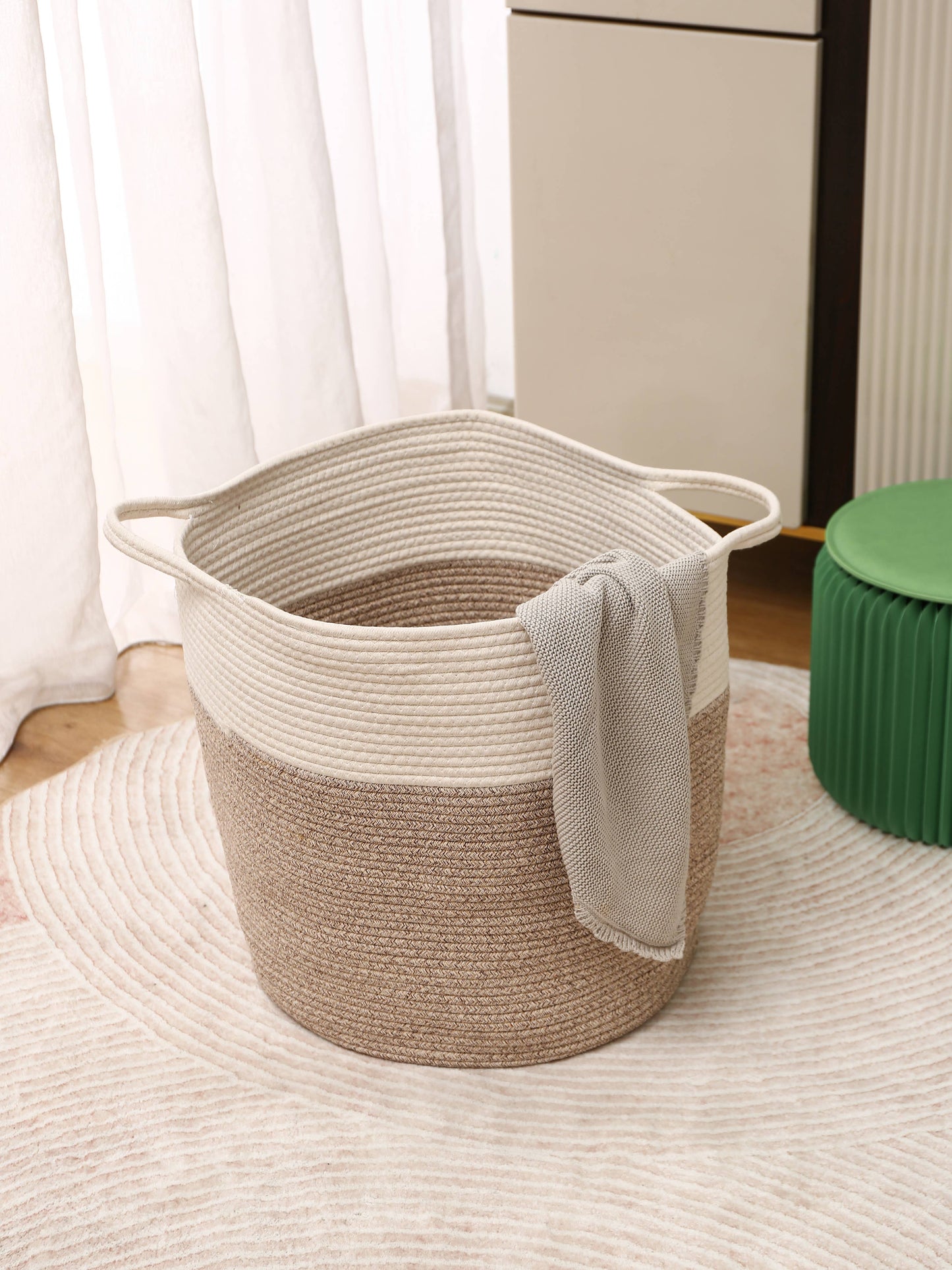 Large Handmade Cotton Rope Storage Basket Laundry hamper