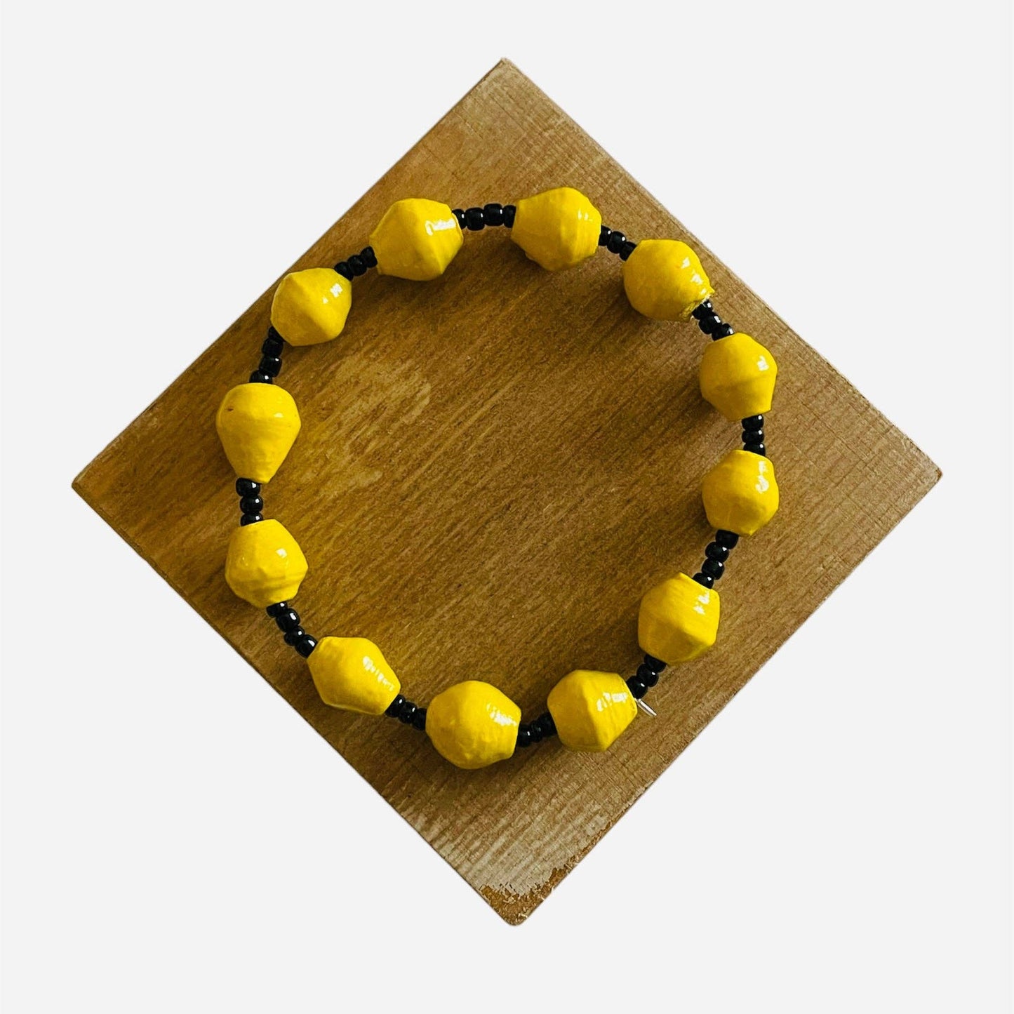 Kenya | Paper Bead Bracelets | Yellow