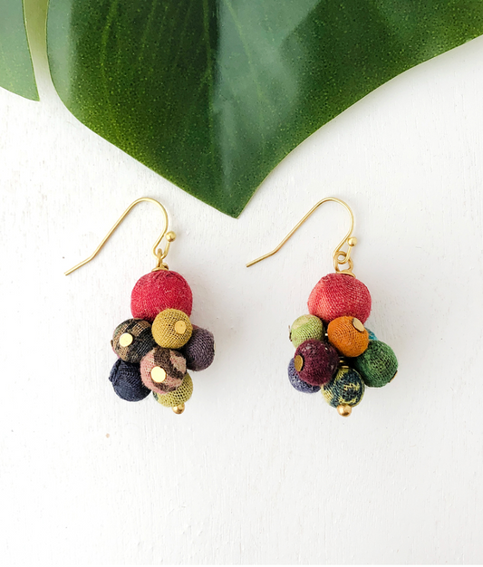 Kantha Drop Earrings