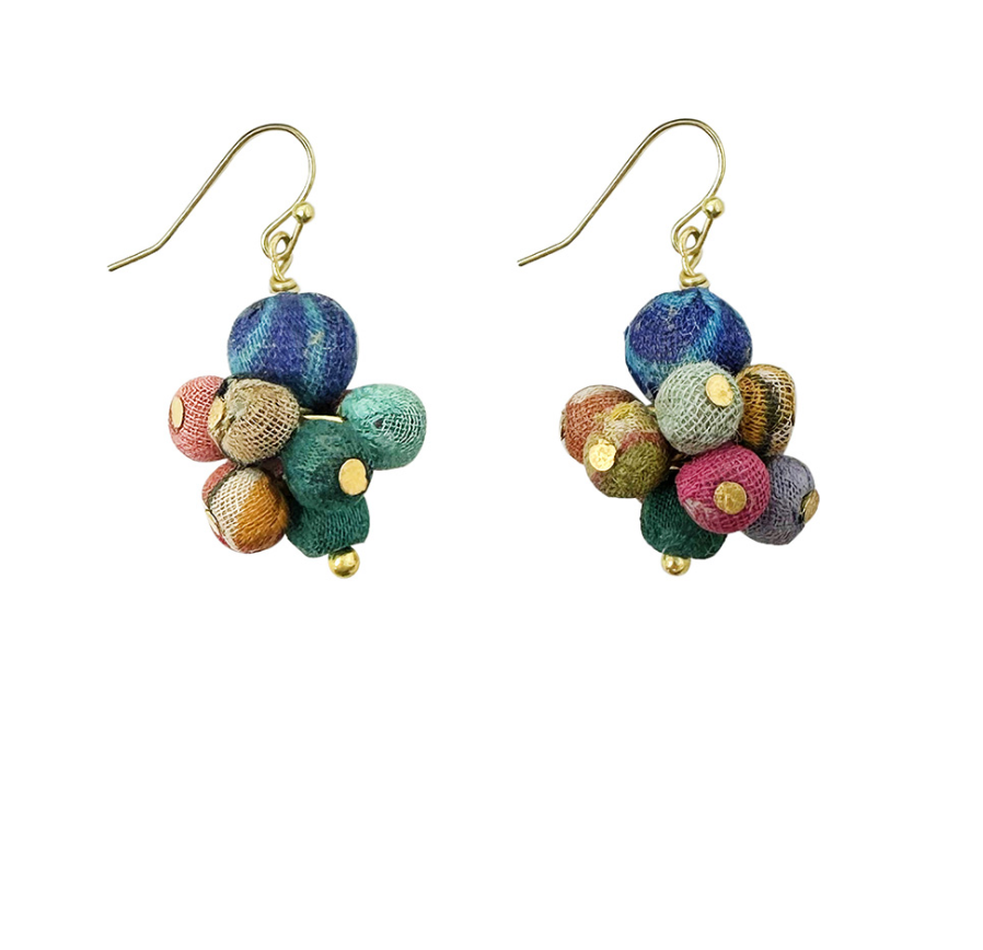 Kantha Drop Earrings