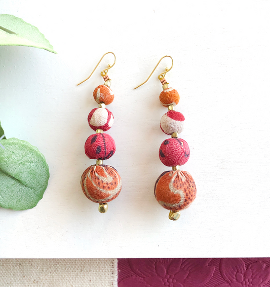 Graduated Kantha Earrings