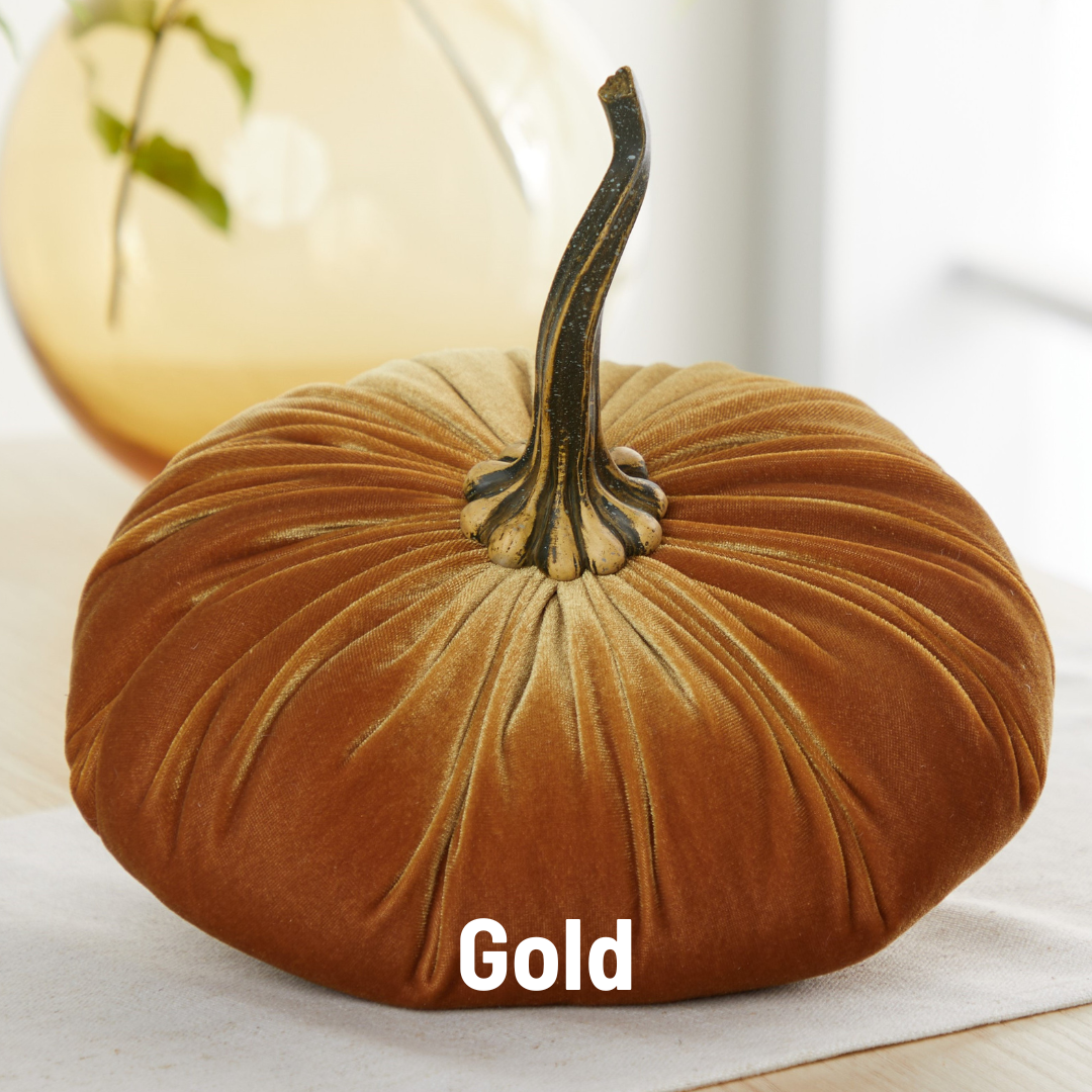 Pumpkin Extra Large Velvet,  Fall Accent Decor, Centerpiece