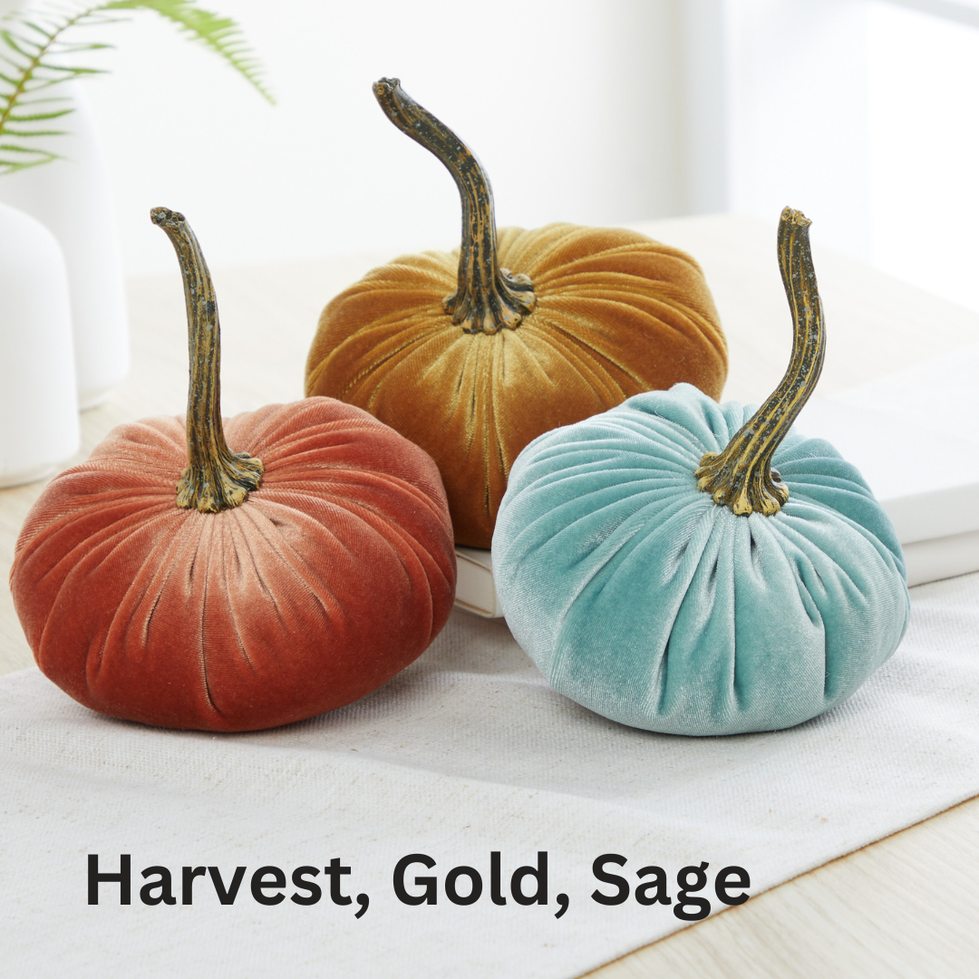 Pumpkin Small Velvet Fall Decor Gift for New Apartment Best