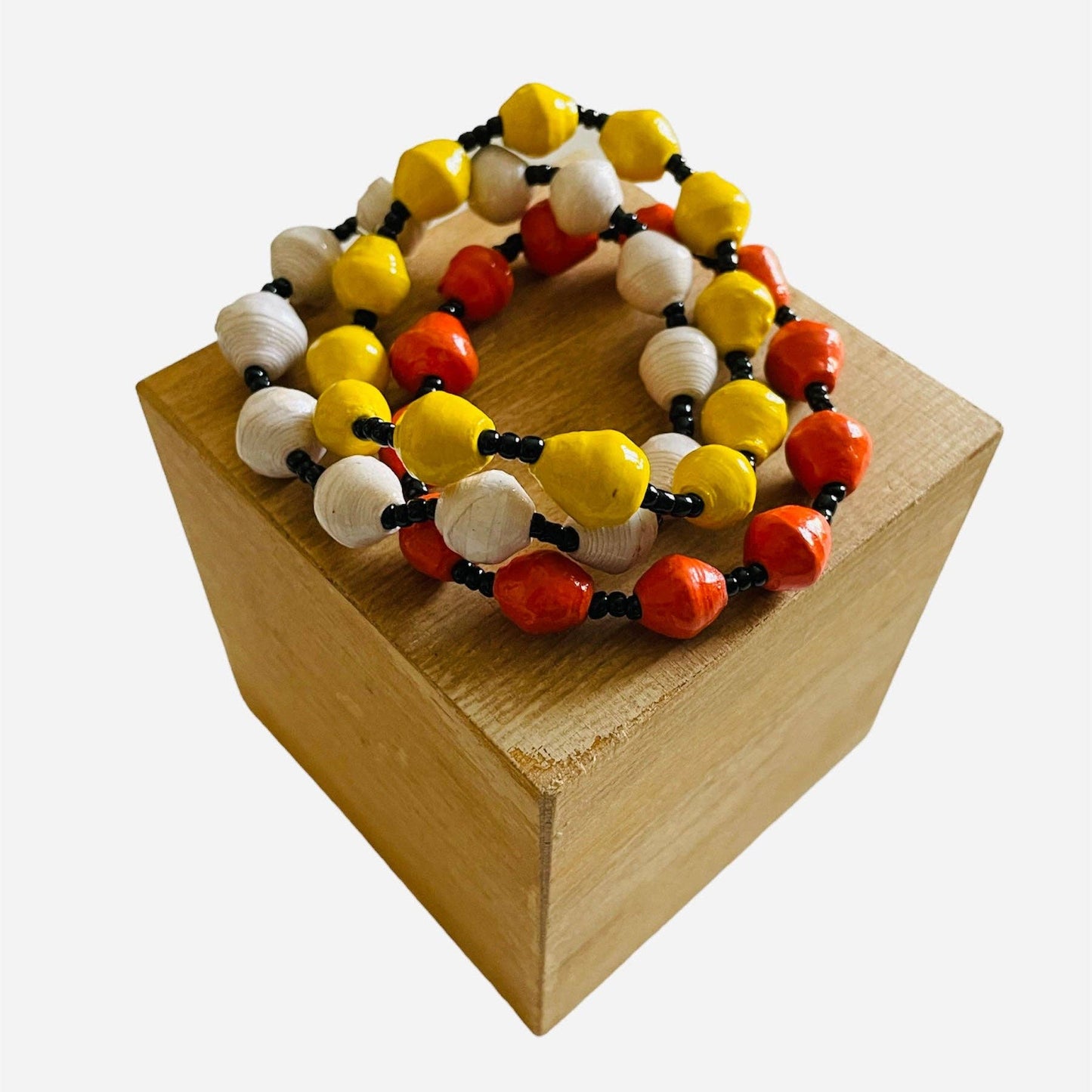 Kenya | Paper Bead Bracelets | Yellow