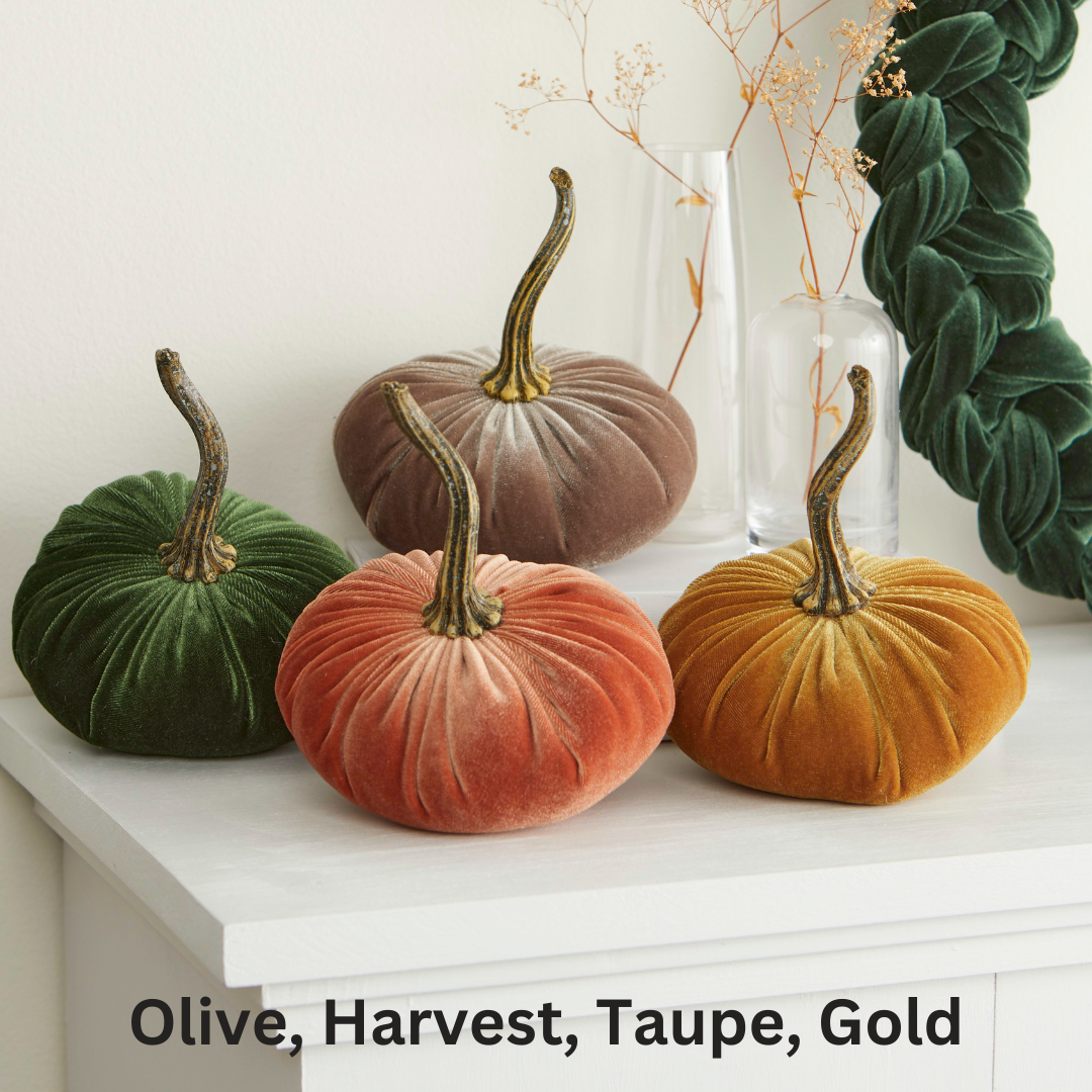 Pumpkin Small Velvet Fall Decor Gift for New Apartment Best