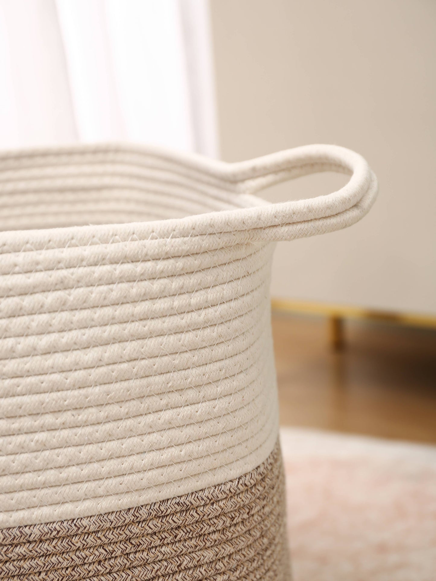 Large Handmade Cotton Rope Storage Basket Laundry hamper