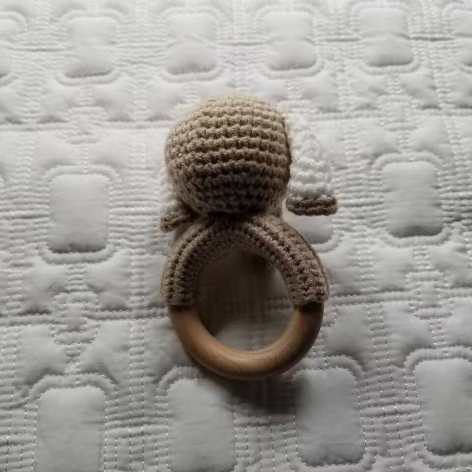 Elephant Hand Crochet Rattle Toy