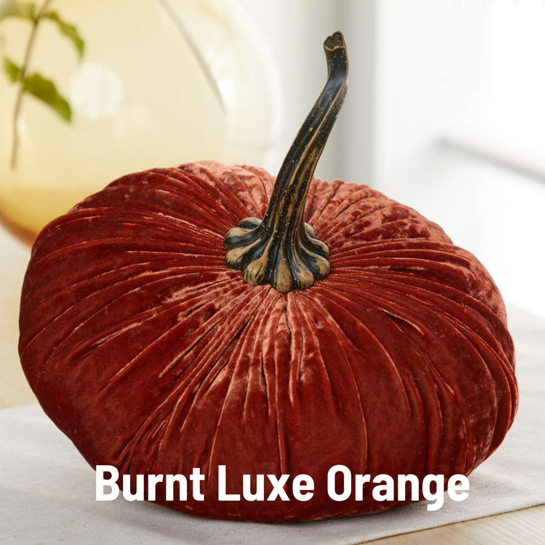 Pumpkin Extra Large Velvet,  Fall Accent Decor, Centerpiece