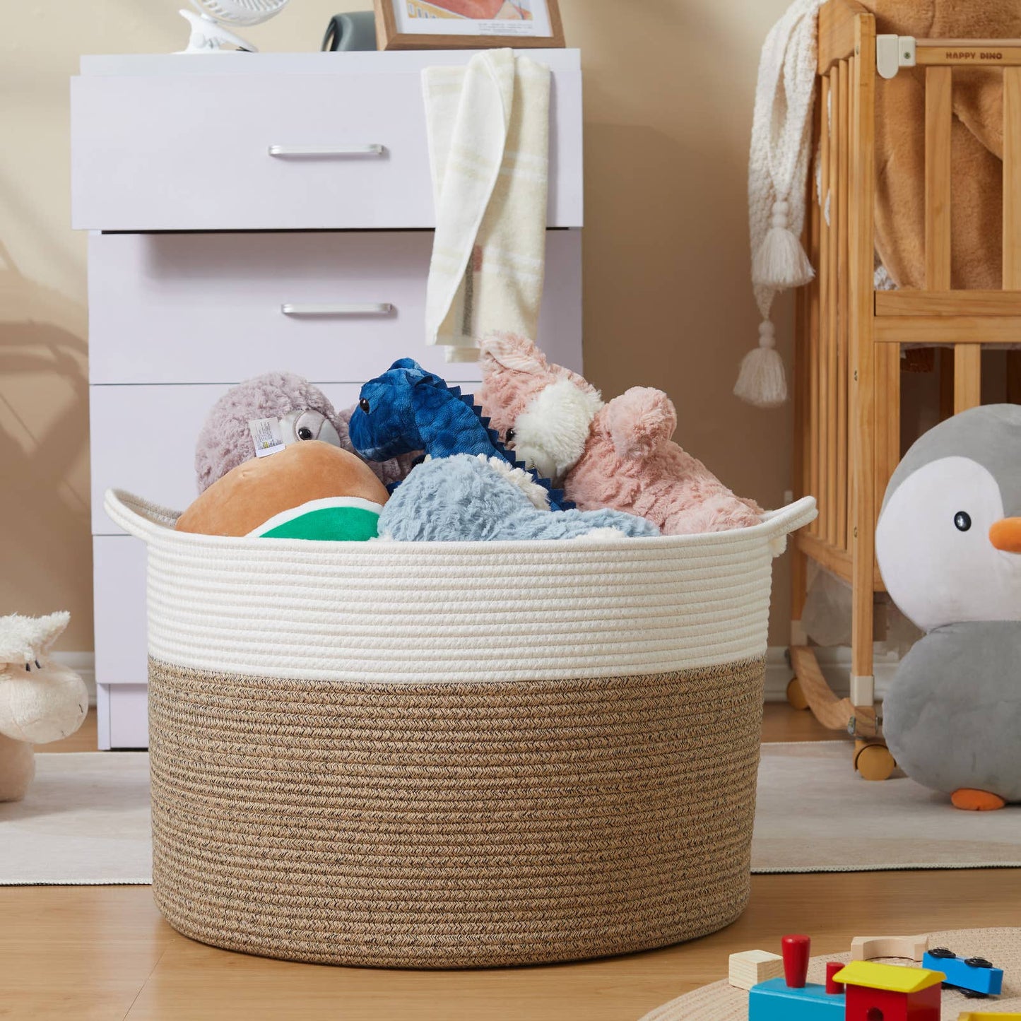 XXX Large Handmade Cotton Rope Storage Basket Laundry hamper