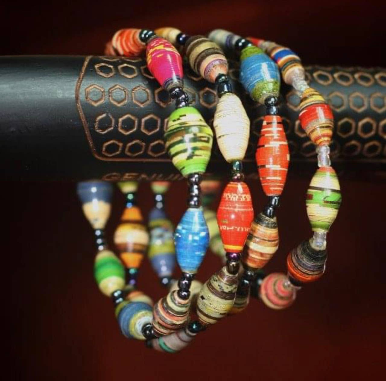 Single Paper Bead Bracelet