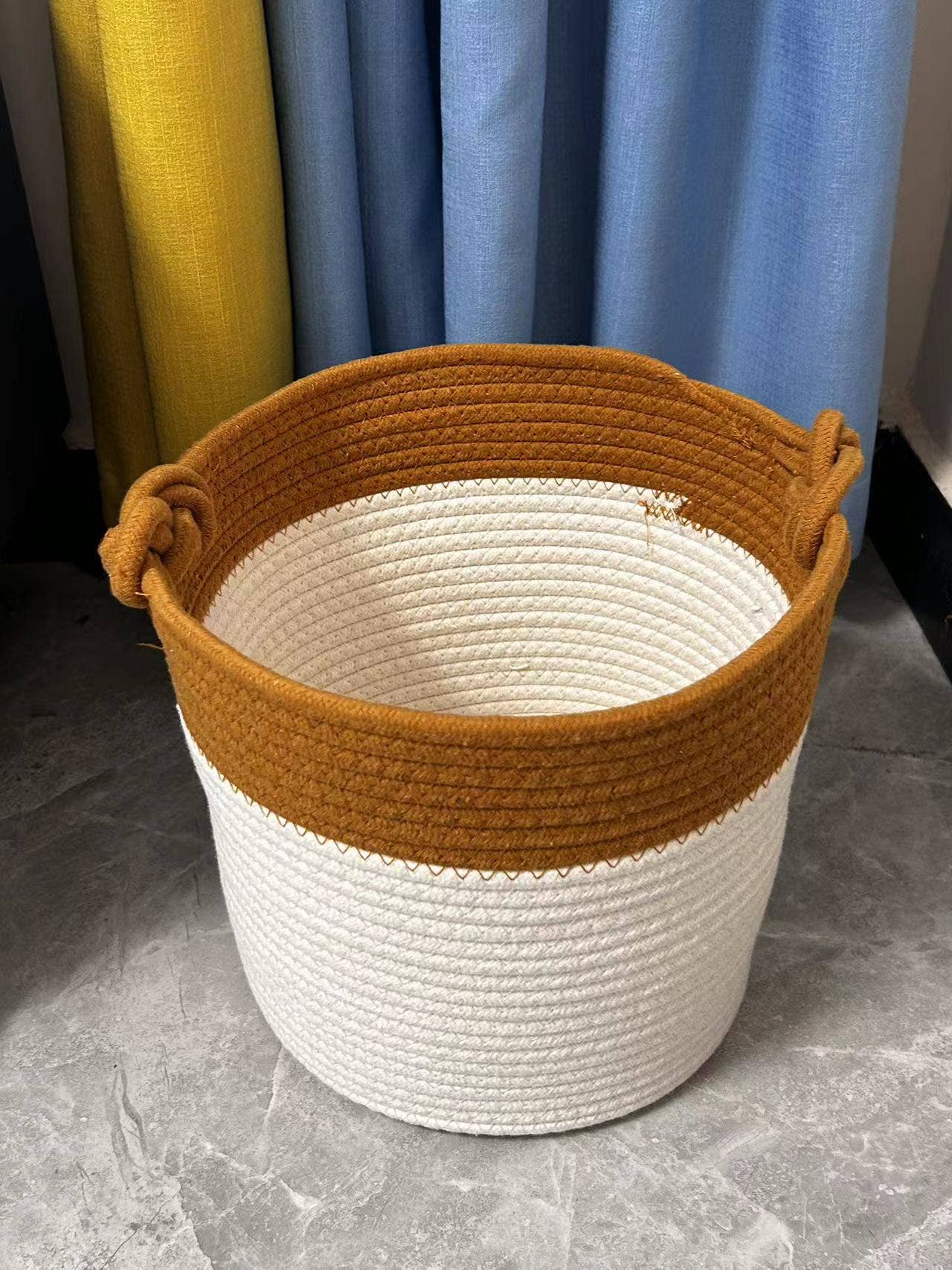 Handmade medium large Cotton Rope Storage Basket Home decor