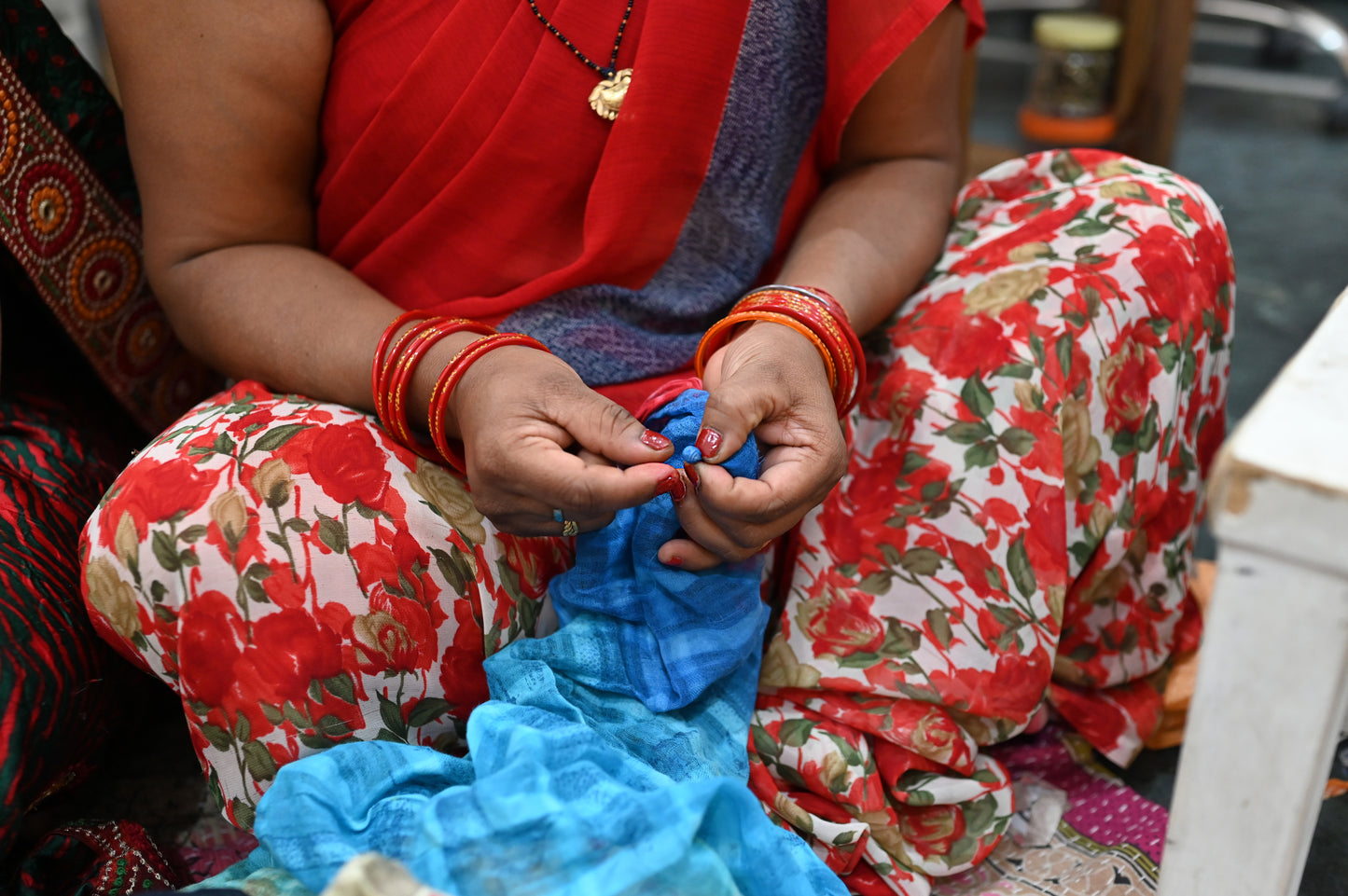 Kantha Sunflower Earrings